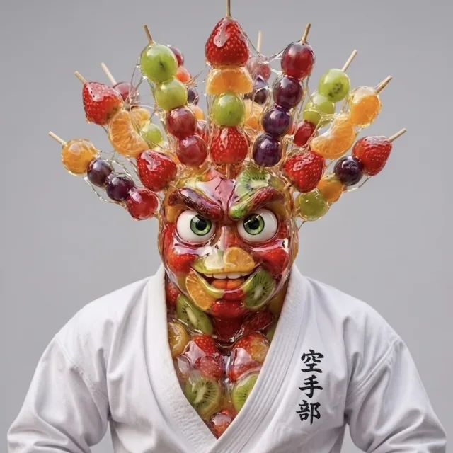 腹蹴る空手部の道着はだけるフルーツ飴の企画画像